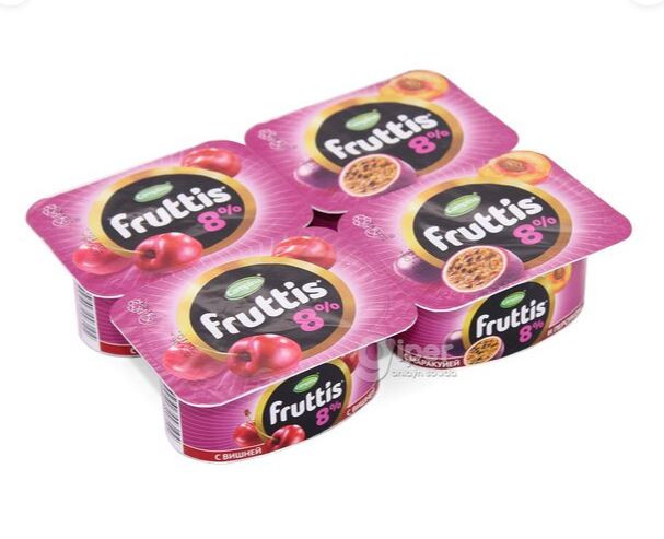 Продукт йогуртный Fruttis персик-маракуйя-вишня 8%, 115г
