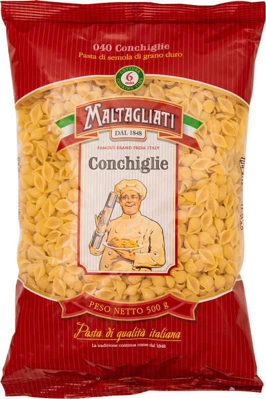 Макароны Maltagliati Conchigline №040 ракушки мелкие, 500г