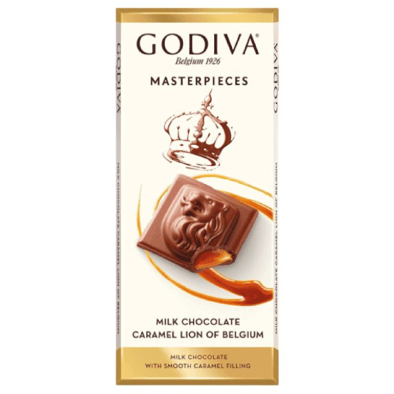 Шоколад молочный Godiva с карамельной начинкой, 86г