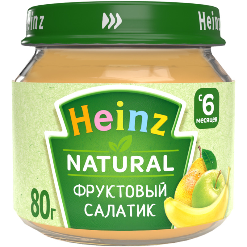 Пюре Heinz фруктовый салатик с 6 месяцев, 80г