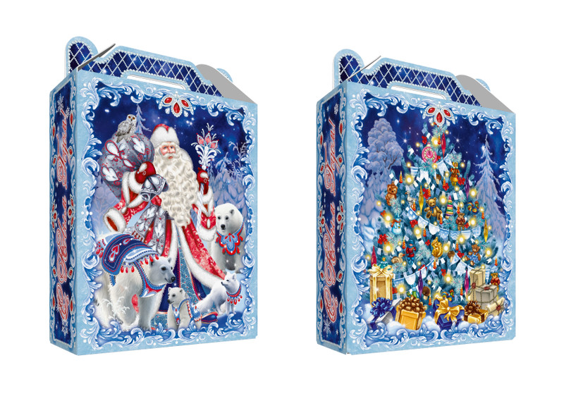 Коробка Подарок Зимушка-Зима с Дедом Морозом