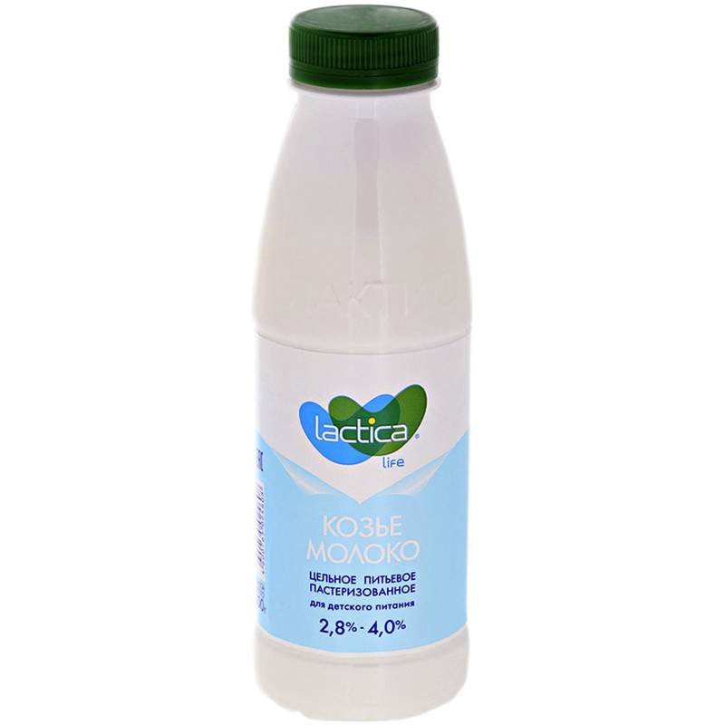 Молоко козье Lactica цельное ультрапастеризованное 2.8-5%, 400мл