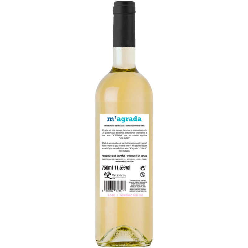 Вино М'Аграда ординарное белое полусладкое, 750мл — фото 1