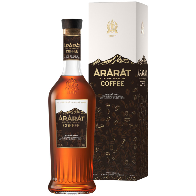 Напиток спиртной Арарат со вкусом кофе на основе армянского коньяка 30%, 500мл — фото 1