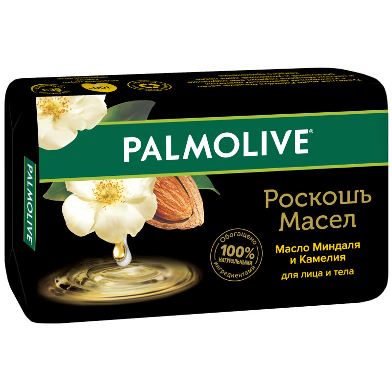 Мыло Palmolive Роскошь Масел туалетное твердое с маслом миндаля и камелии, 90г