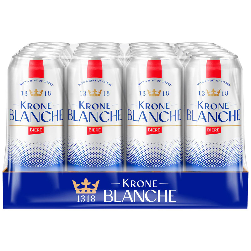 Напиток Krone Blanche Biere пивной пастеризованный 4.5%, 450мл — фото 2