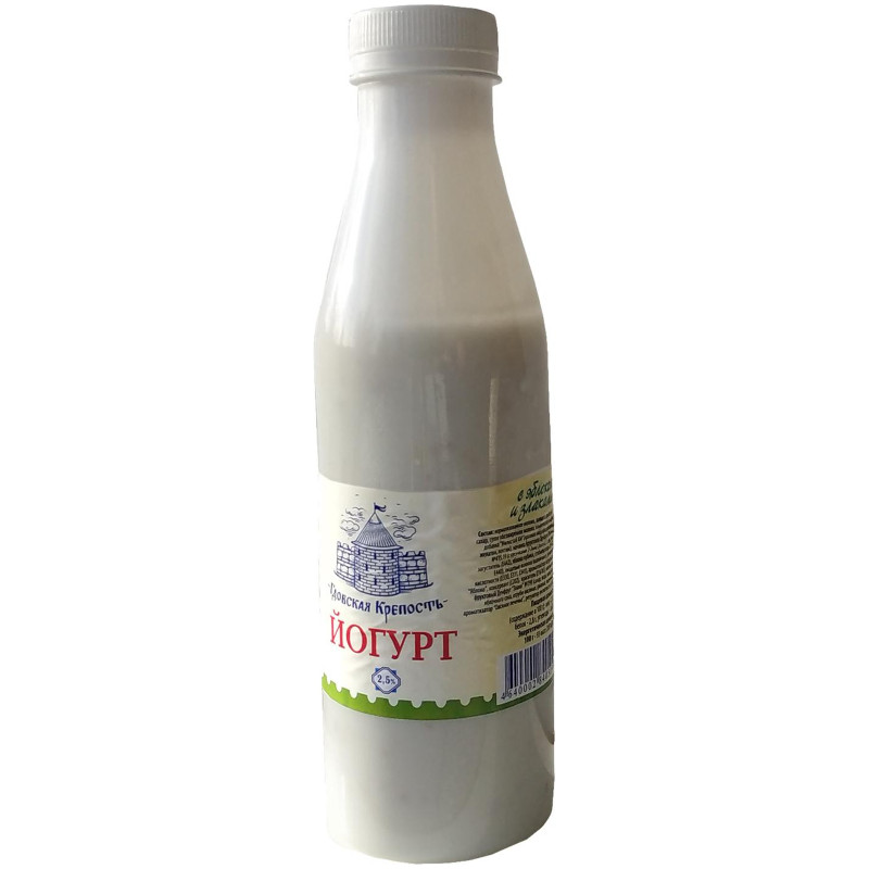 Йогурт питьевой Гдовская Крепость со вкусом черники 2.5%, 400мл