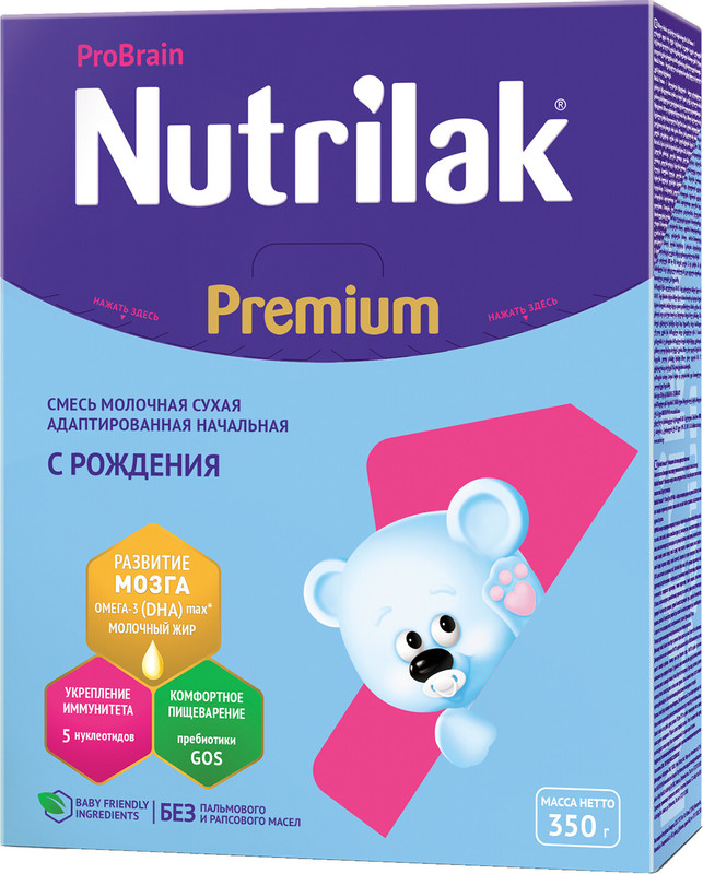 Смесь Nutrilak Premium + 1 с рождения, 350г — фото 2