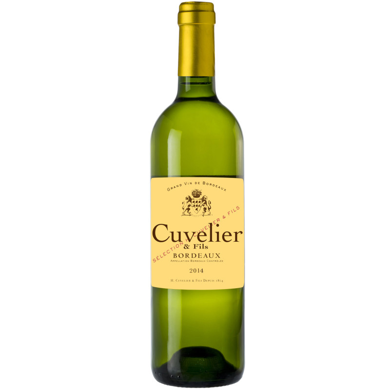 Вино Cuvelier & Fils Bordeaux AOC белое сухое 12%, 750мл
