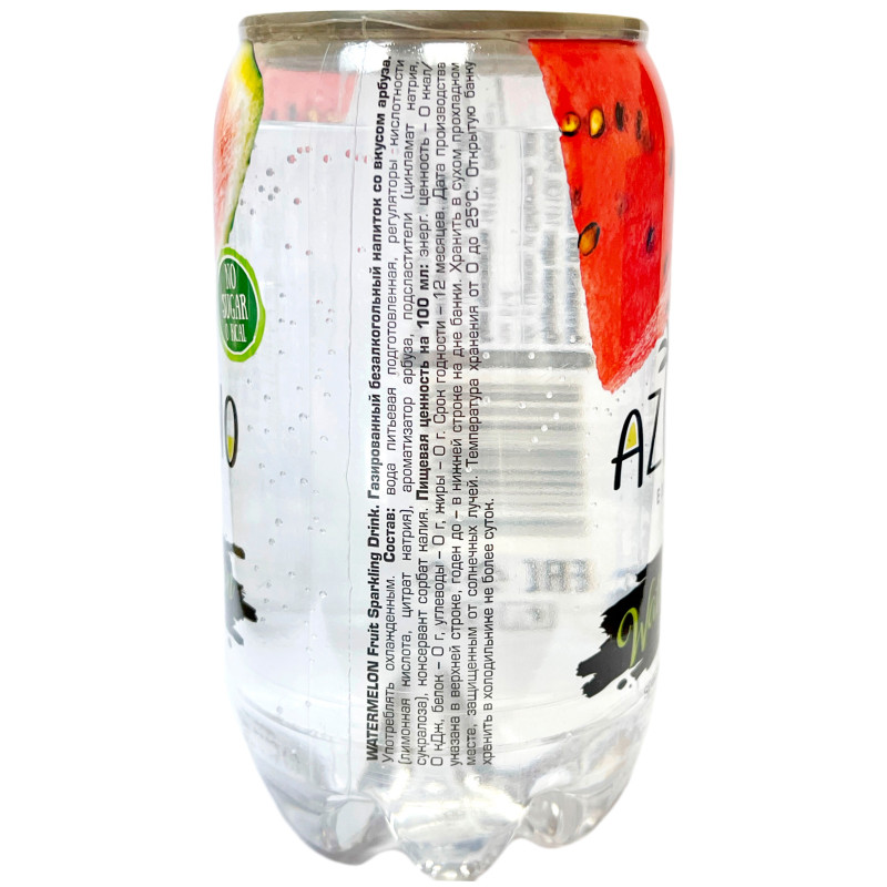 Напиток Aziano Watermelon со вкусом Арбуза безалкогольный слабогазированный, 350мл — фото 2