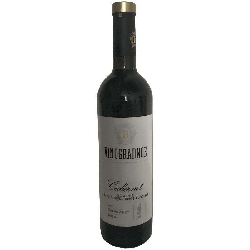 Вино Vinogradnoe Cabernet красное полусладкое, 750мл