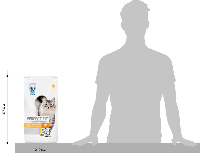 Корм сухой Perfect Fit Sensitive с индейкой для кошек с чувствительным пищеварением, 3кг — фото 4