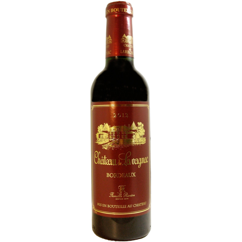 Вино Chateau Lavagnac Бордо красное сухое 12.5%, 375мл