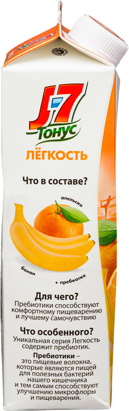 Нектар J7 Тонус Легкость Апельсин-Банан с пребиотиком, 900мл — фото 1
