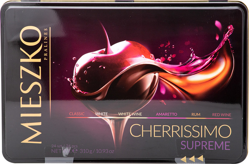 Набор конфет Mieszko Cherrissimo Supreme шоколадные свишней в алкоголе, 310г — фото 4