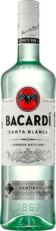 Ром Bacardi Carta Blanca белый 40%, 700мл