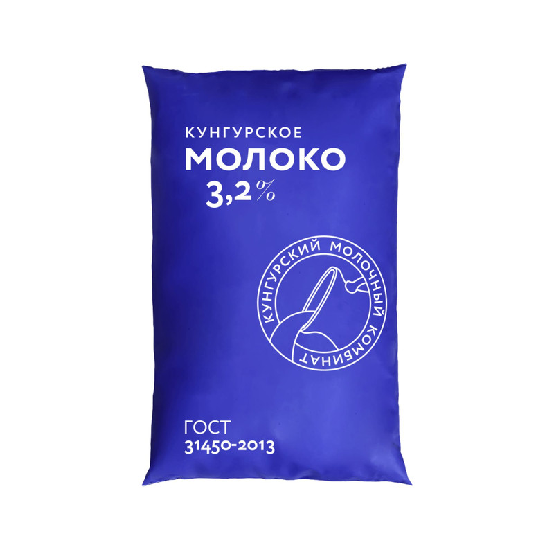 Молоко Кунгурский МК Кунгурское пастеризованное 3.2%, 900мл