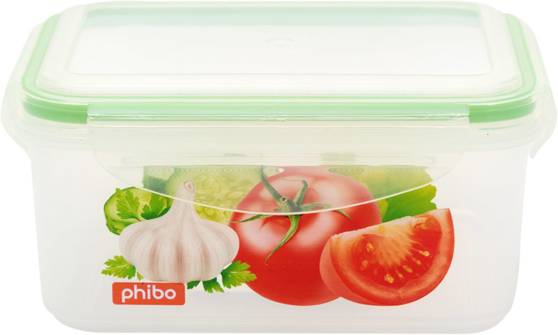 Контейнер Phibo Super Lock для холодильника и микроволновой печи с декором, 500мл — фото 1
