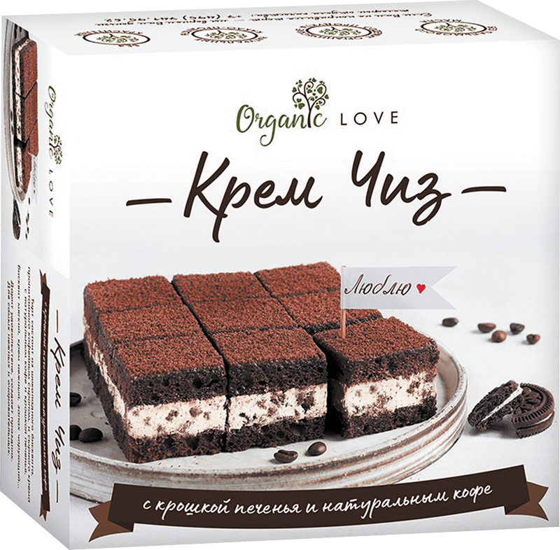 Торт Organic Love Крем Чиз с крошкой печенья и натуральным кофе, 500г — фото 2
