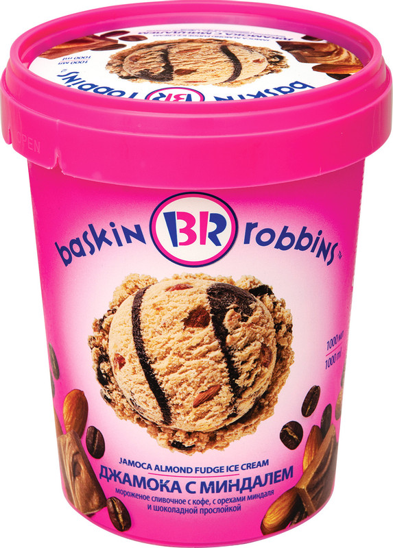 Мороженое Baskin Robbins Джамока с миндалём, 1л