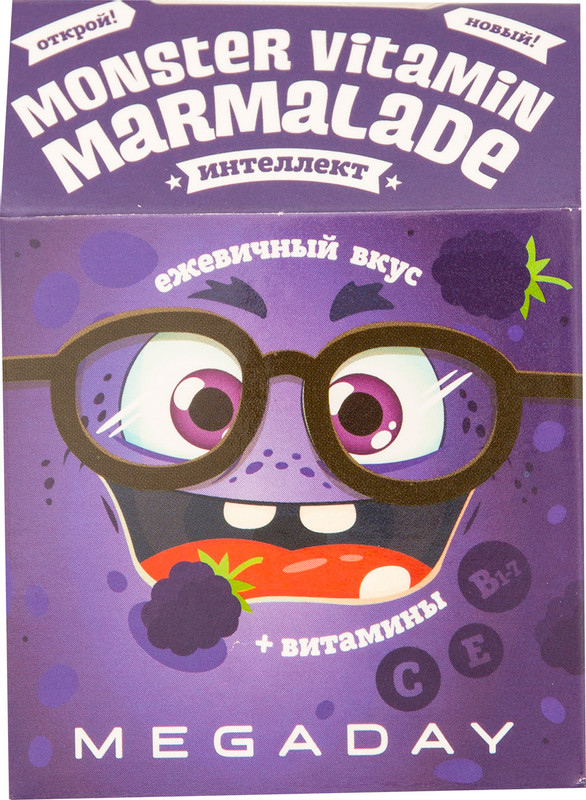 Мультивитамин MegaDay Marmalade Иммунитет со вкусом ежевики, 20г — фото 1