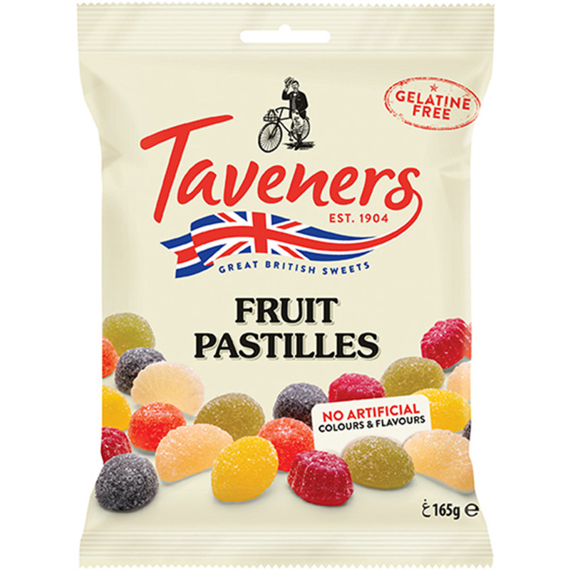 Конфеты Taveners Fruit Pastiles жевательные, 165г