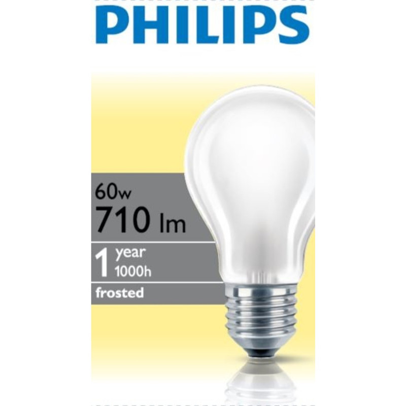 Лампа накаливания Philips А55 E27 60W матовая