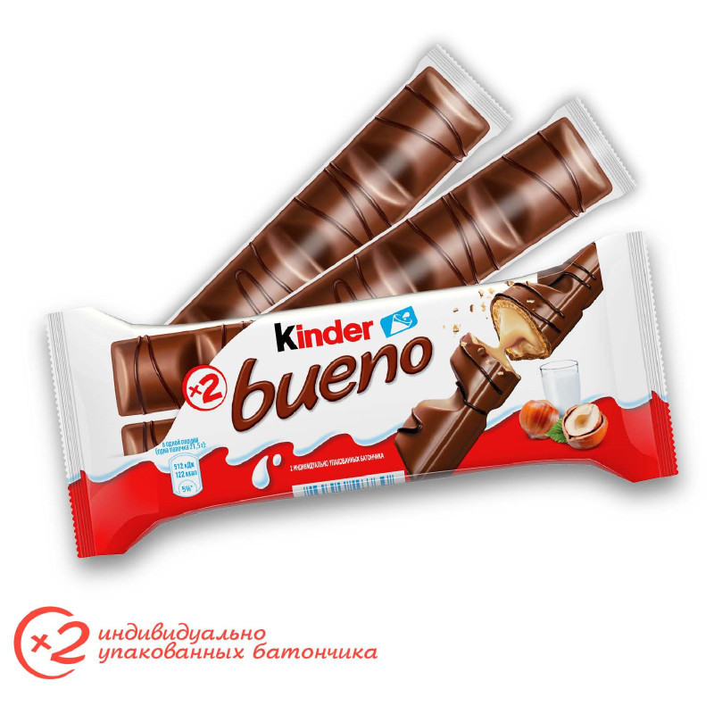 Батончик Kinder Bueno, 43г — фото 3