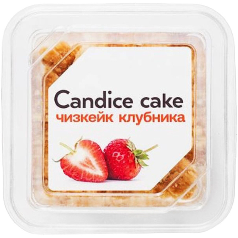 Пирожное Candice cake Десерт чизкейк клубника, 130г