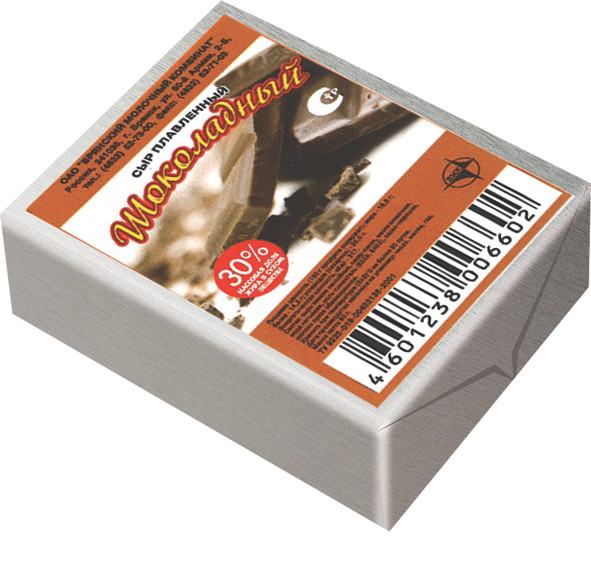 Сыр плавленый Брянский МК Шоколадный сладкий 30%, 90г