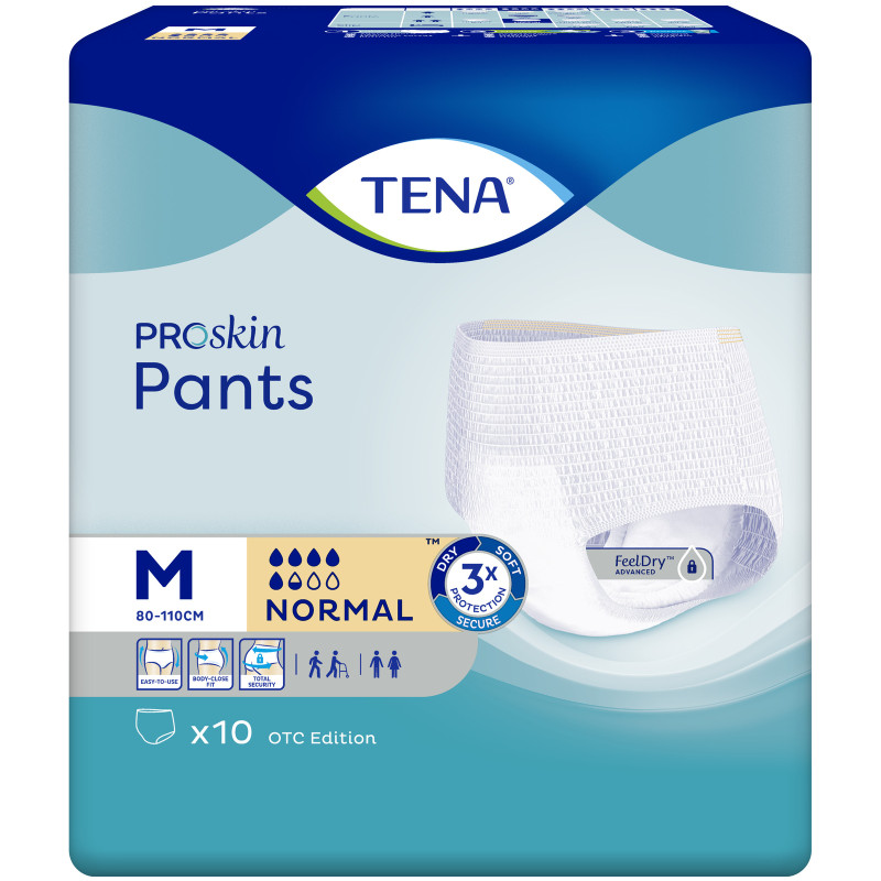 Подгузники-трусы Tena Pants normal для взрослых размер М 80-110см, 10шт — фото 1