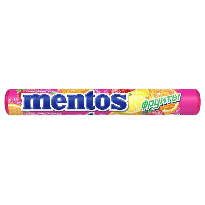 Драже Mentos жевательные со вкусом фруктов, 37г