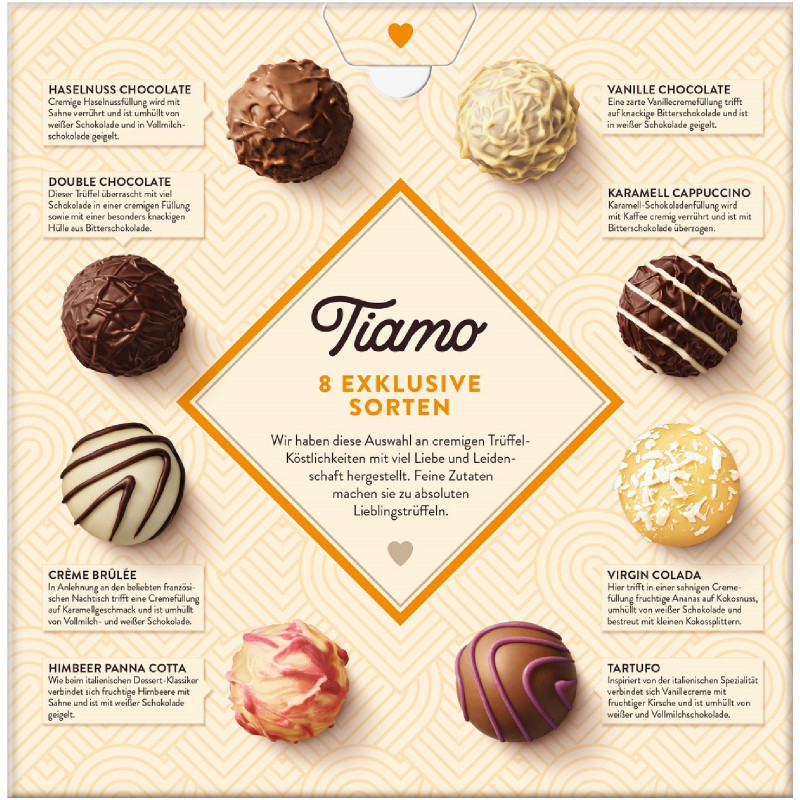 Конфеты Sarotti Tiamo Truffles в молочном темном и белом шоколаде, 200г — фото 1