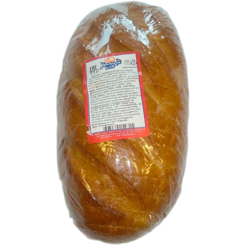 Батон Уфимский Хлеб Нарезной молочный 1 сорт, 300г