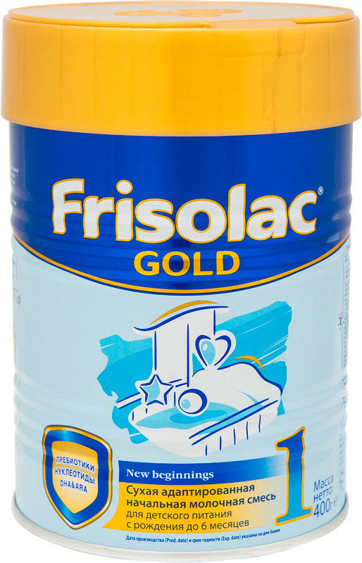 Смесь Friso Gold 1 молочная с пребиотиками с рождения, 400г — фото 1