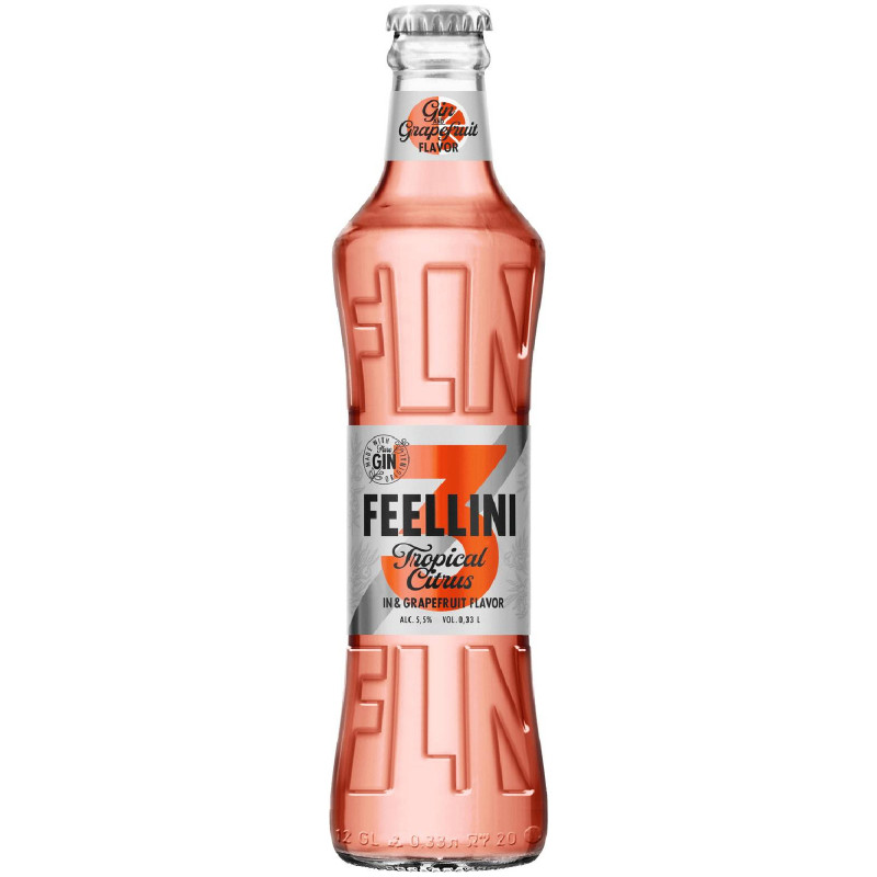 Feellini. Напиток слабоалкогольный Феллини ГАЗ 5,5% 0,33л. FEELLINI Джин 0.33. Феллини Джин напиток слабоалкогольный. Напиток Fellini Tropical Citrus.