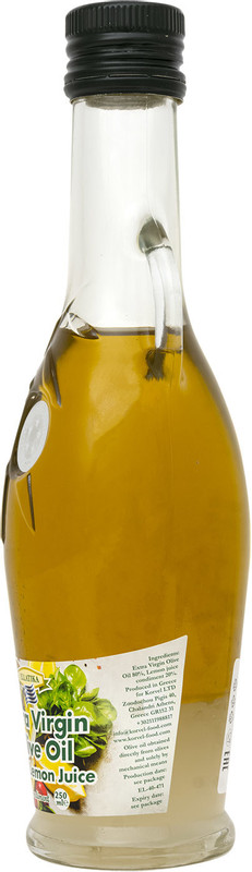 Масло оливковое Ellatika нерафинированное с лимонным соком высшее качество, 250мл — фото 1