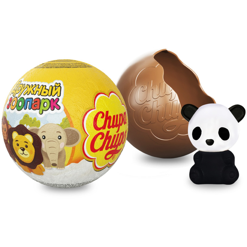 Шар Chupa Chups из молочного шоколада с игрушкой-сюрпризом в ассортименте, 20г — фото 1