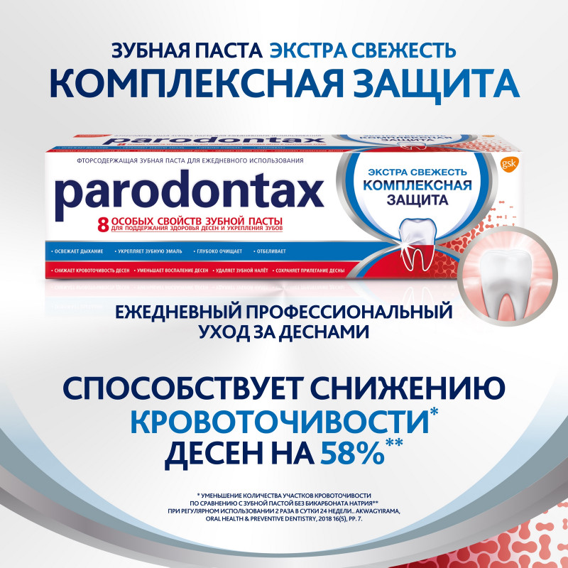 Зубная паста Parodontax Комплексная Защита, 80мл — фото 1
