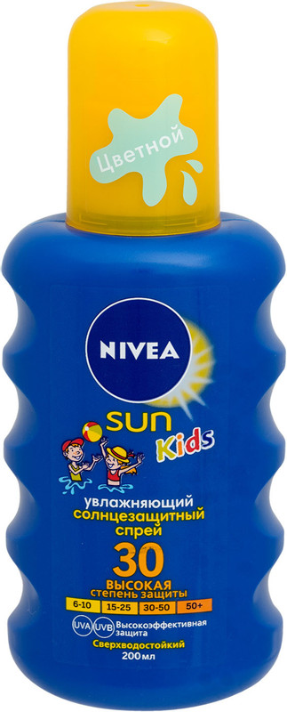 Спрей солнцезащитный Nivea Sun Kids увлажняющий SPF 30, 200мл