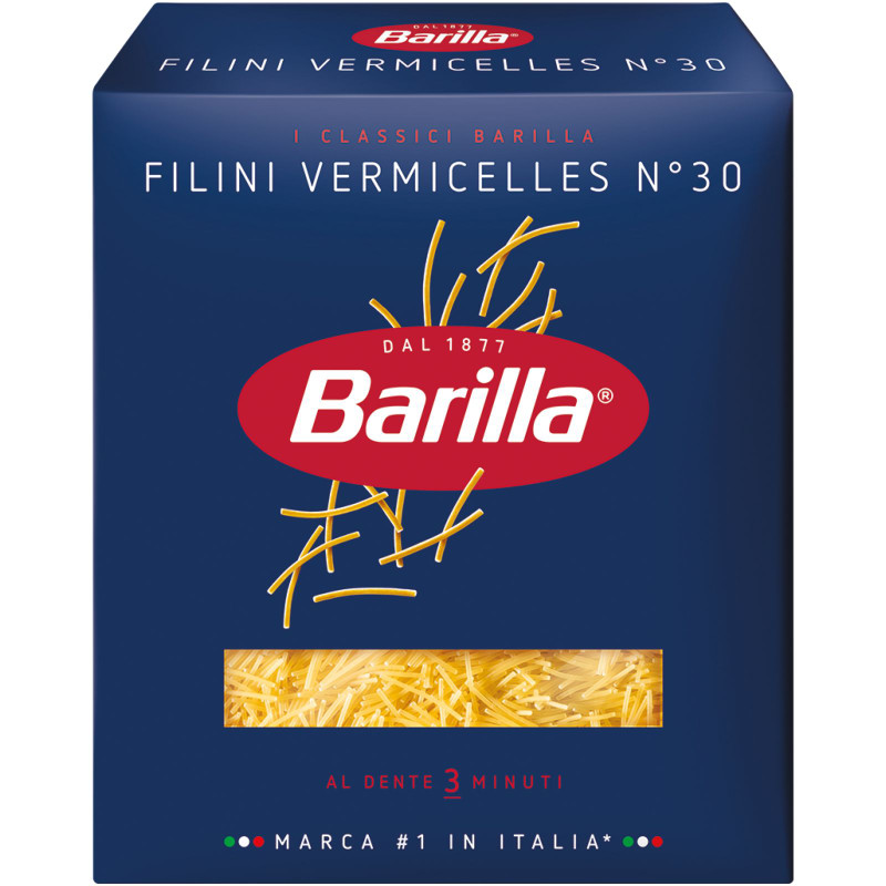 Макароны Barilla Filini n.30 из твёрдых сортов пшеницы, 450г - купить с доставкой на дом в Перекрёстке