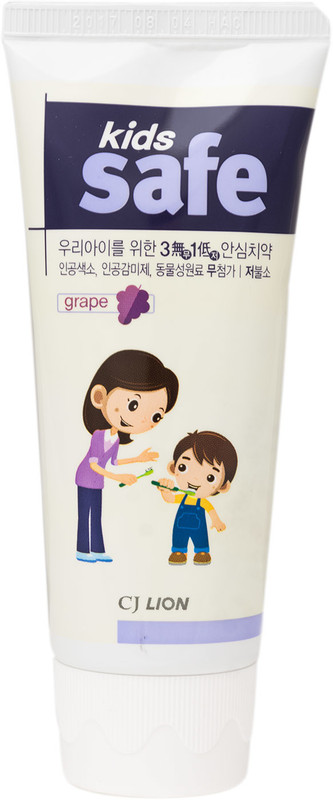 Зубная паста детская CJ Lion Safe Kids виноград 3-12 лет, 90г — фото 5