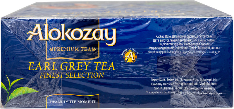 Чай Alokozay Эрл Грей чёрный с бергамотом в пакетиках, 100х2г — фото 2