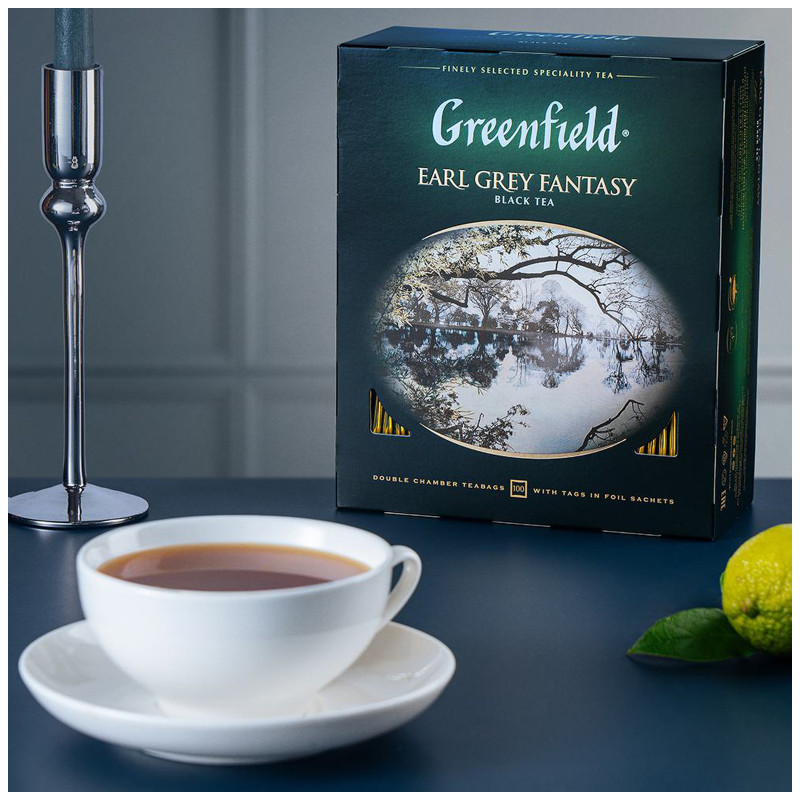 Чай Greenfield Earl Grey Fantasy чёрный в пакетиках, 100х2г — фото 4