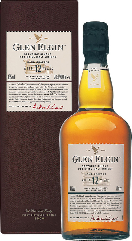 Виски Glen Elgin 12-летний 43% в подарочной упаковке, 700мл