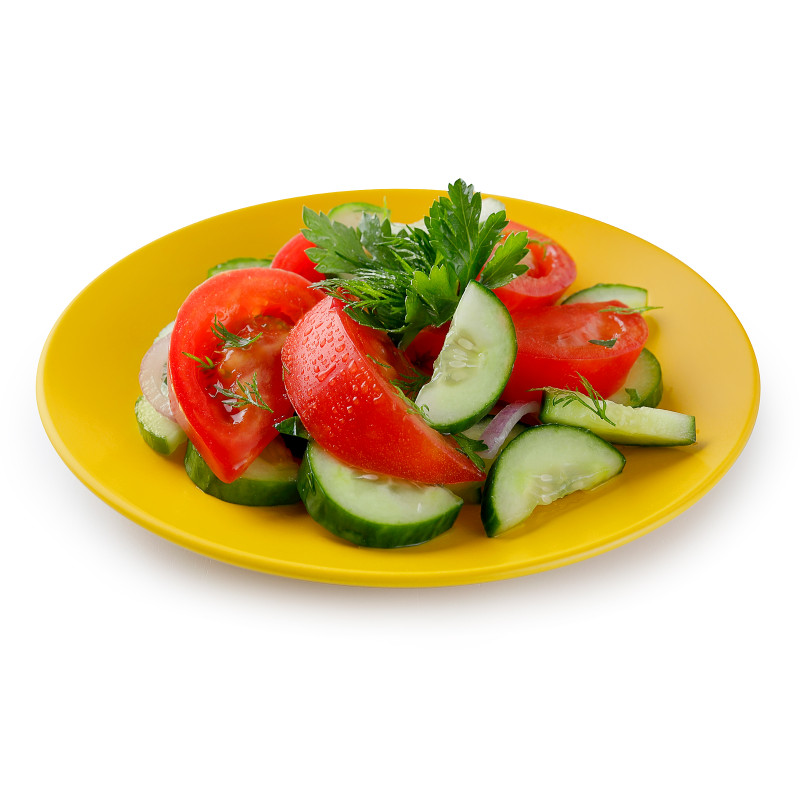 Салат из свежих помидоров и огурцов Шеф Перекрёсток, 200г — фото 2