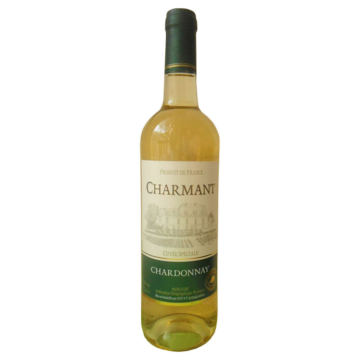 Вино Charmant Шардоне белое полусухое, 750мл