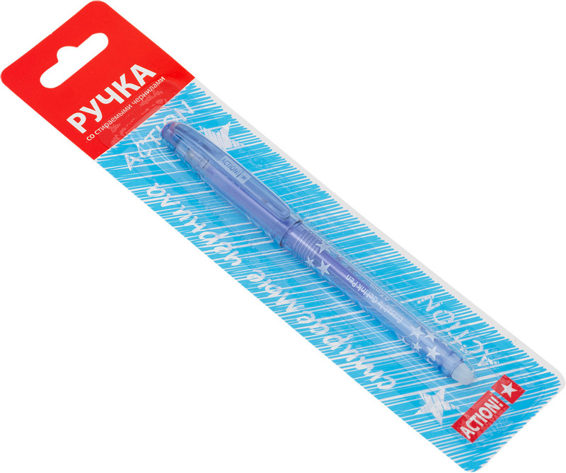 Ручка Action! гелевая синяя со стираемыми чернилами, 0.5мм — фото 2