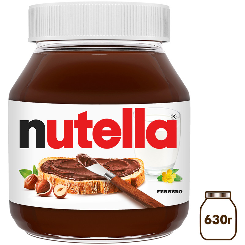 Ореховая паста Nutella фундук и какао, 630г — фото 1
