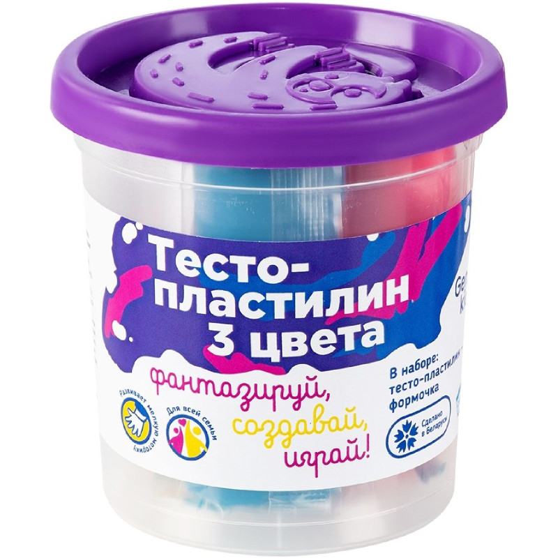 Тесто-пластилин Genio Kids 3 цвета для детской лепки TA1047 — фото 2